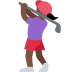 🏌🏿‍♀️ woman golfing: dark skin tone display on Twitter